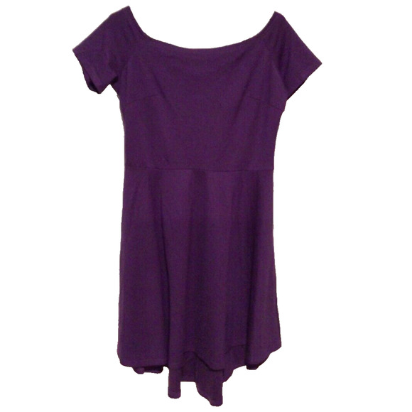 NWT Sarin Mathews Women’s Purple Knit Cocktail Dress Size L Evening Party - Picture 1 of 3